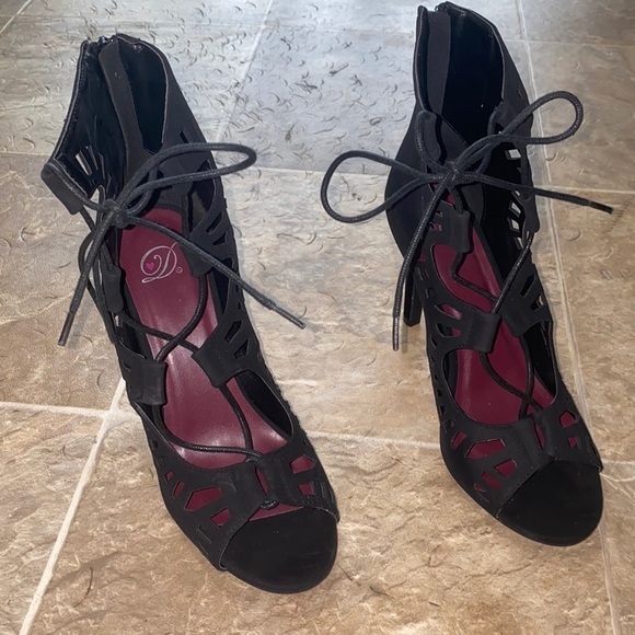 - Delicious DC74 Women Nubuck Peep Toe Gilly Tie Hollow Out Gladiator Boot… - Picture 2 of 11